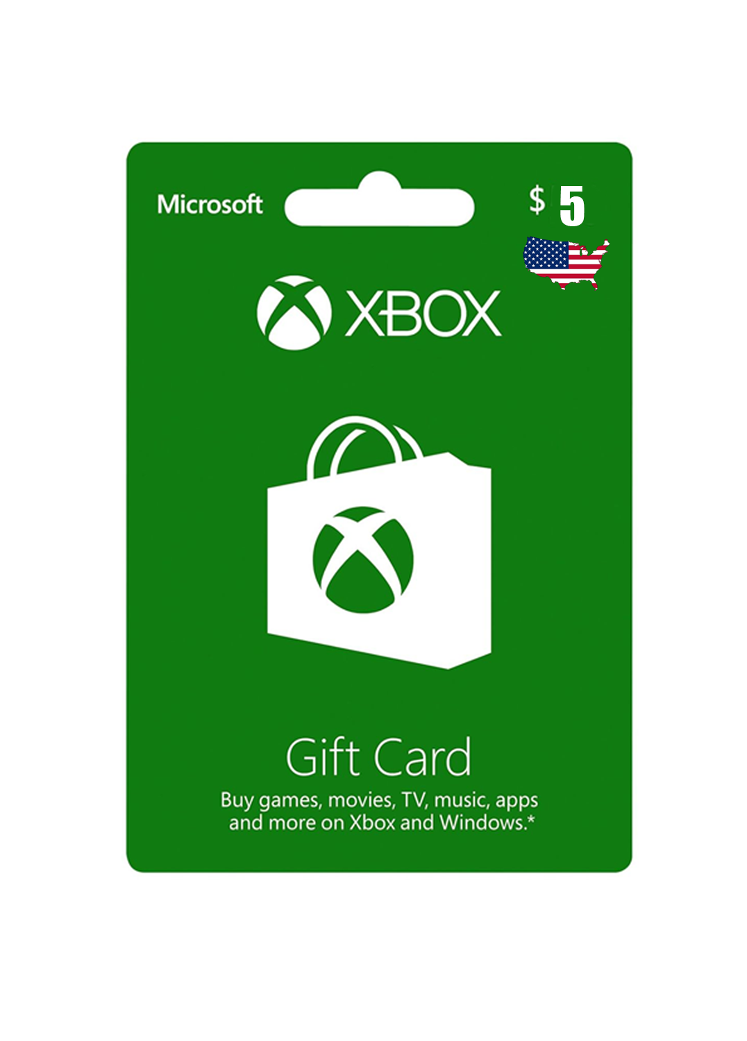 Xbox 5 USD Gift Card (United States) - Digital Key